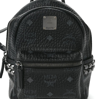 MCM Visetos Side Stud X-Mini Stark Bebe Boo Backpack Black 7 of 12