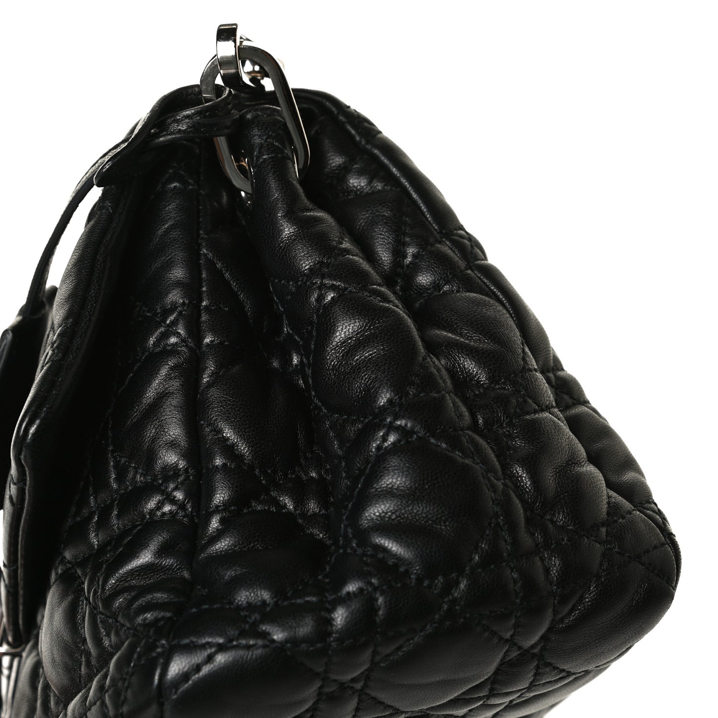 Lambskin Cannage New Lock Flap Black