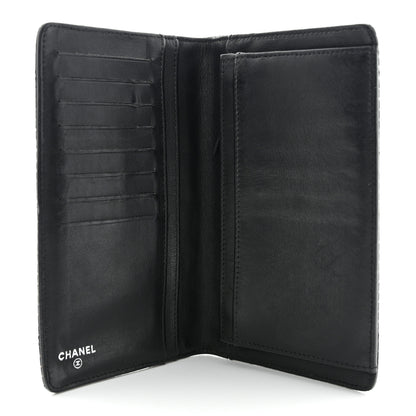 Chanel Lambskin Perforated Yen Wallet Black 5 of 14