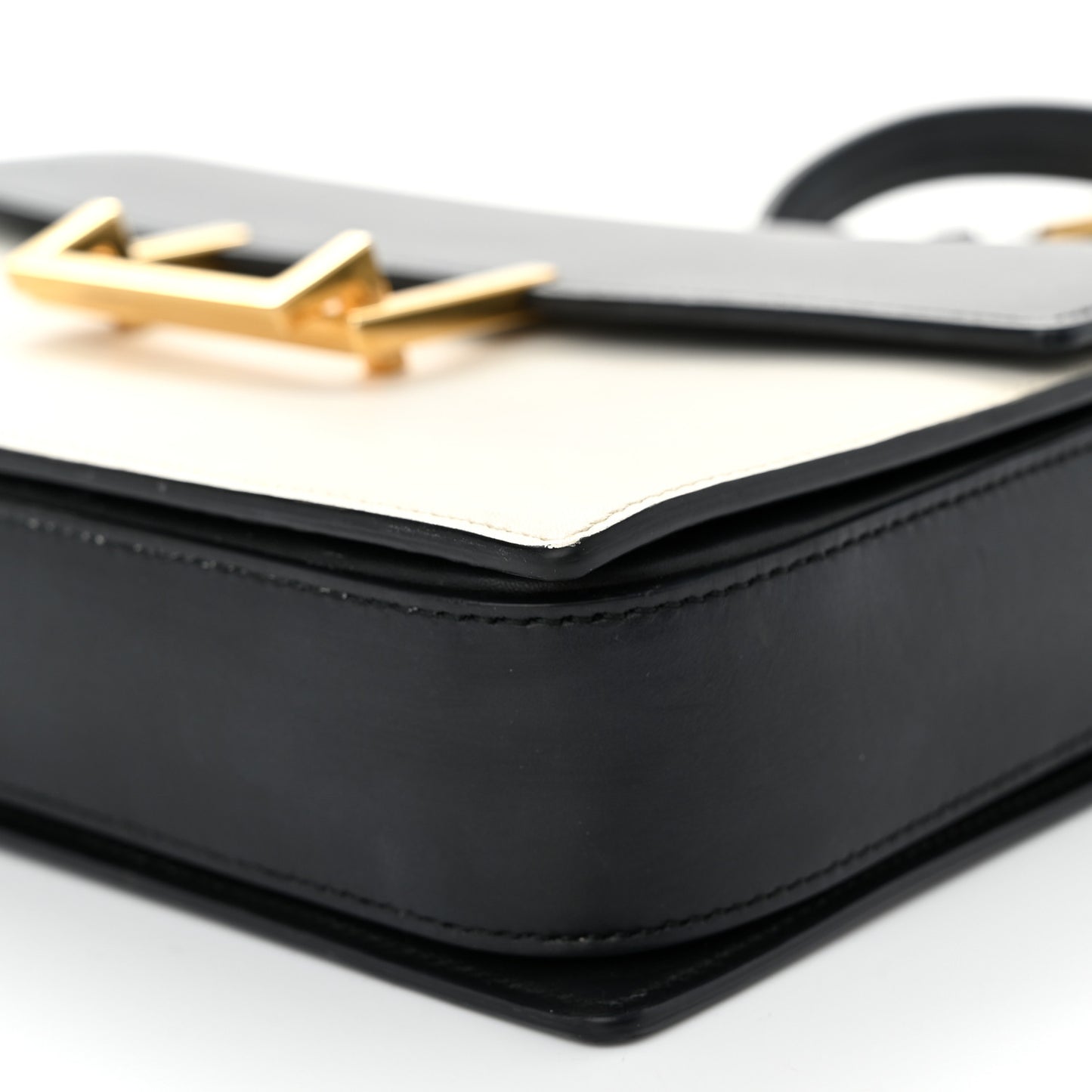 Calfskin Medium Classic Lulu Bag Black White