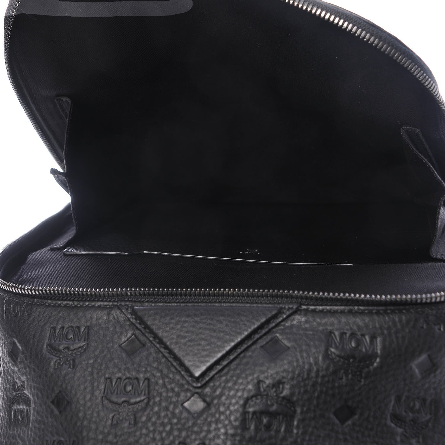 MCM Calfskin Ottomar Monogram Duke Backpack Black 6 of 11