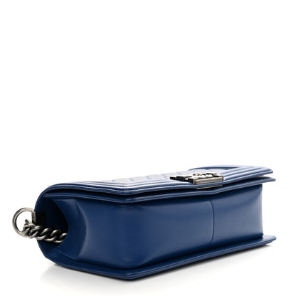 Chanel Lambskin Quilted Medium Boy Flap Blue 4 of 10