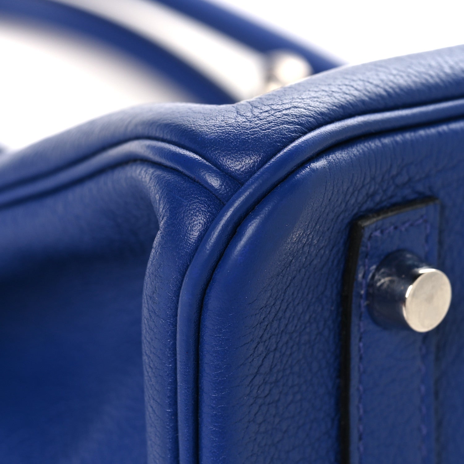 Hermes Taurillon Novillo Horseshoe Birkin 30 Bleu Brighton 9 of 13