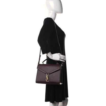 Saint Laurent Grain de Poudre Medium Classic Monogram Cassandra Top Handle Rouge Legion 2 of 7