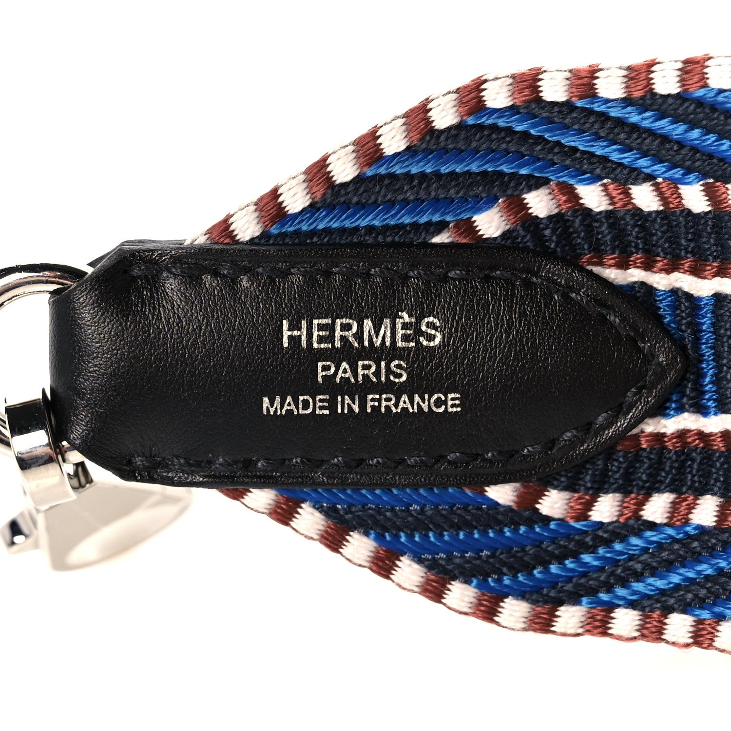 Hermes Toile Swift 50mm Sangle Cavale Shoulder Strap Bleu Zellige Indigo Black 4 of 6