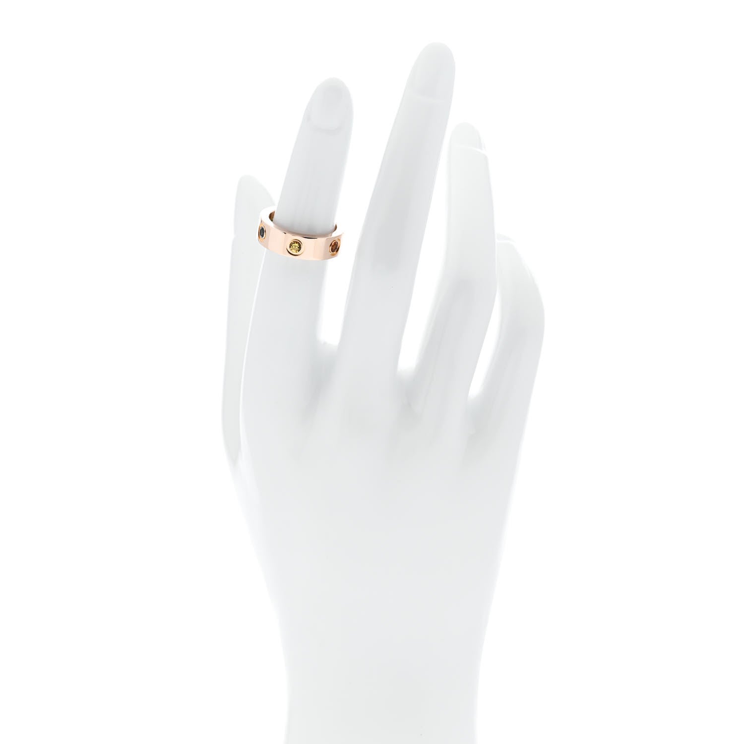 Cartier 18K Pink Gold Sapphire Garnet Amethyst 5.5mm LOVE Ring 49 5 2 of 5