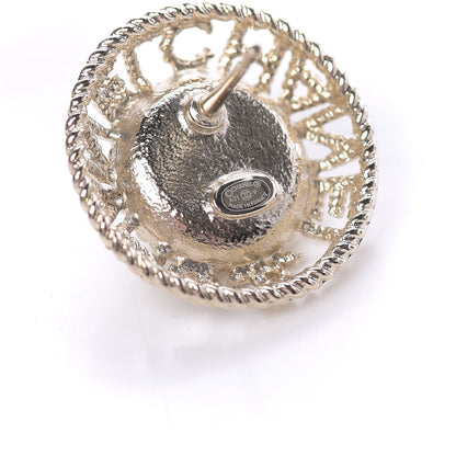 Chanel Pearl CC Round Rope Logo Earrings Gold 4 of 5