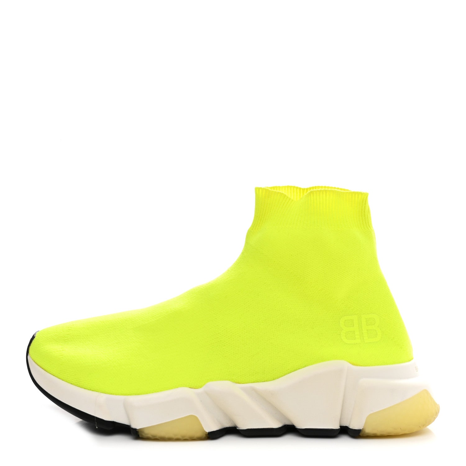 Balenciaga Nylon Knit Womens BB Speed Sneakers  39 Jaune Fluo 1 of 10