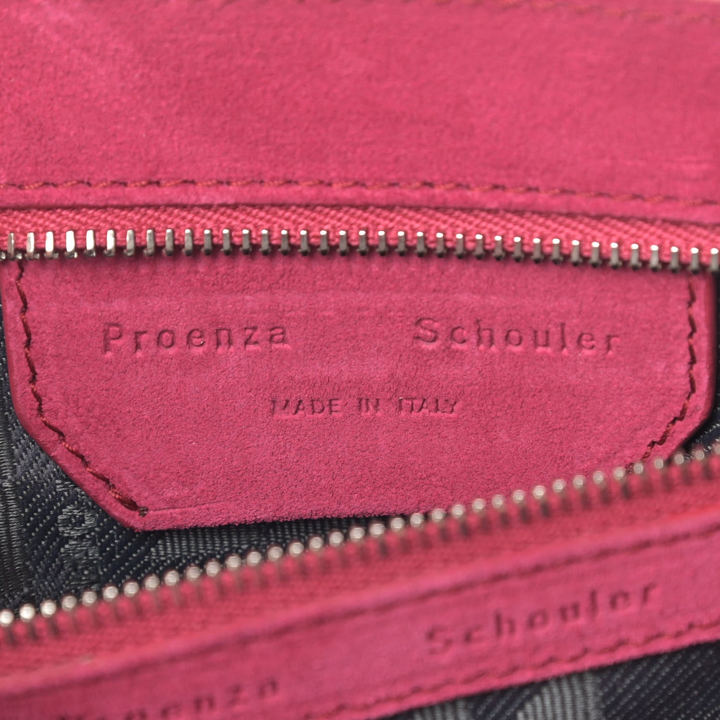 Suede Tiny PS1 Fringe Satchel Raspberry