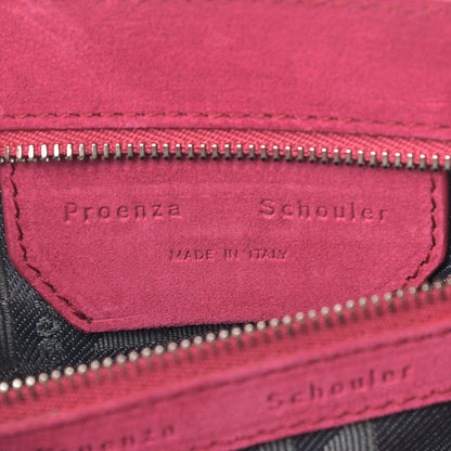 Proenza Schouler Suede Tiny PS1 Fringe Satchel Raspberry 9 of 10