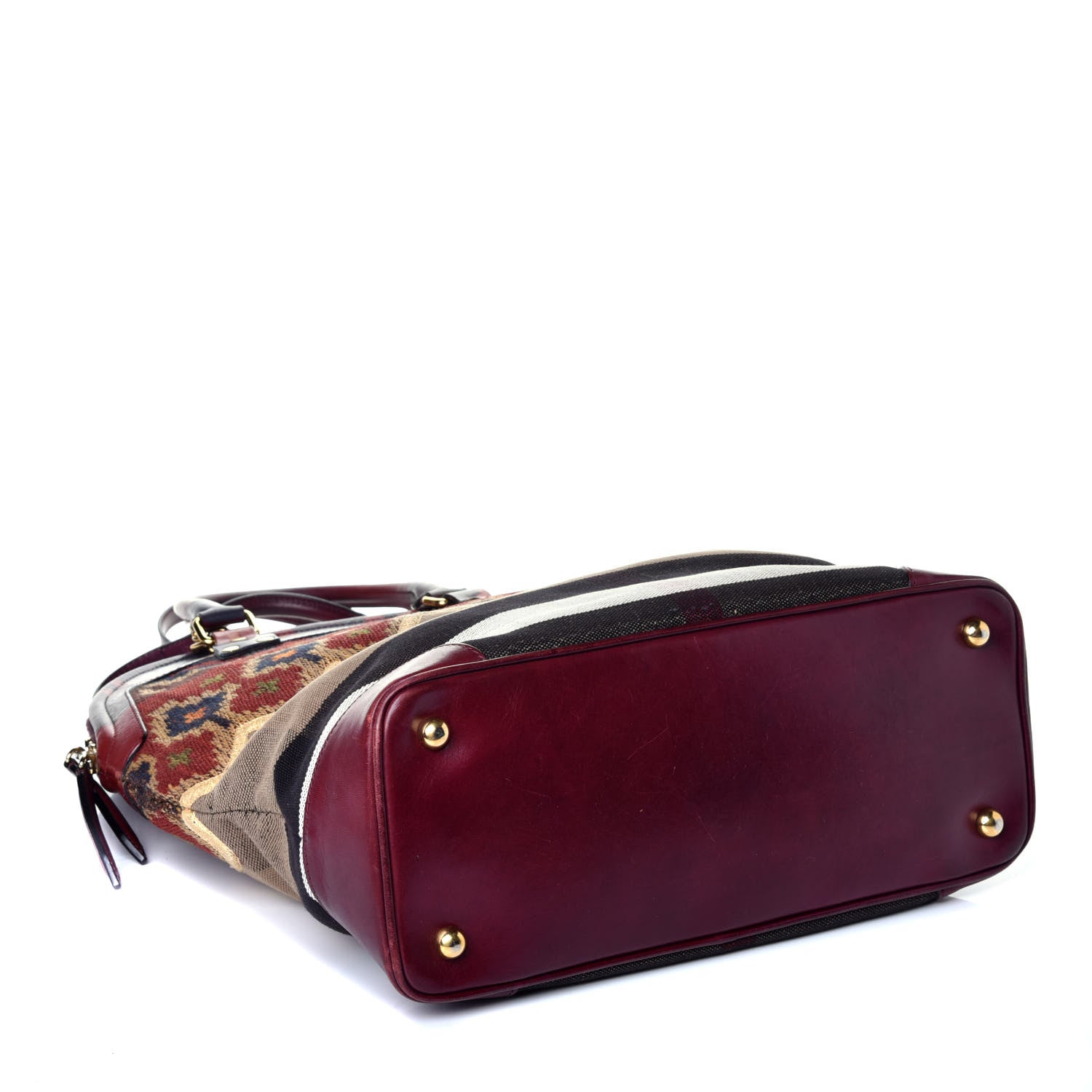 Burberry Prorsum Handpainted Tapestry Bloomsbury Burgundy 4 of 8