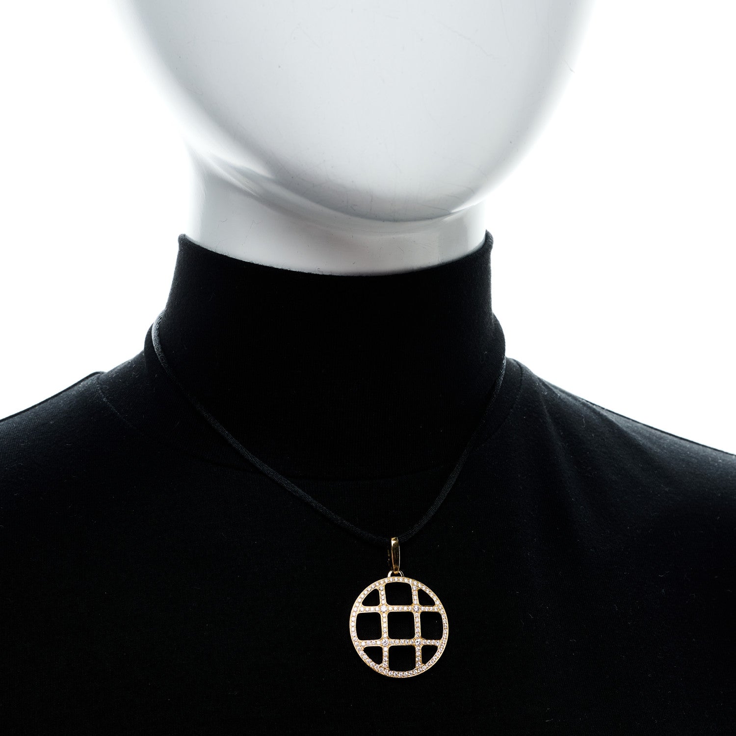 Cartier 18K Yellow Gold Diamond Pasha De Cartier Cord Necklace 2 of 5