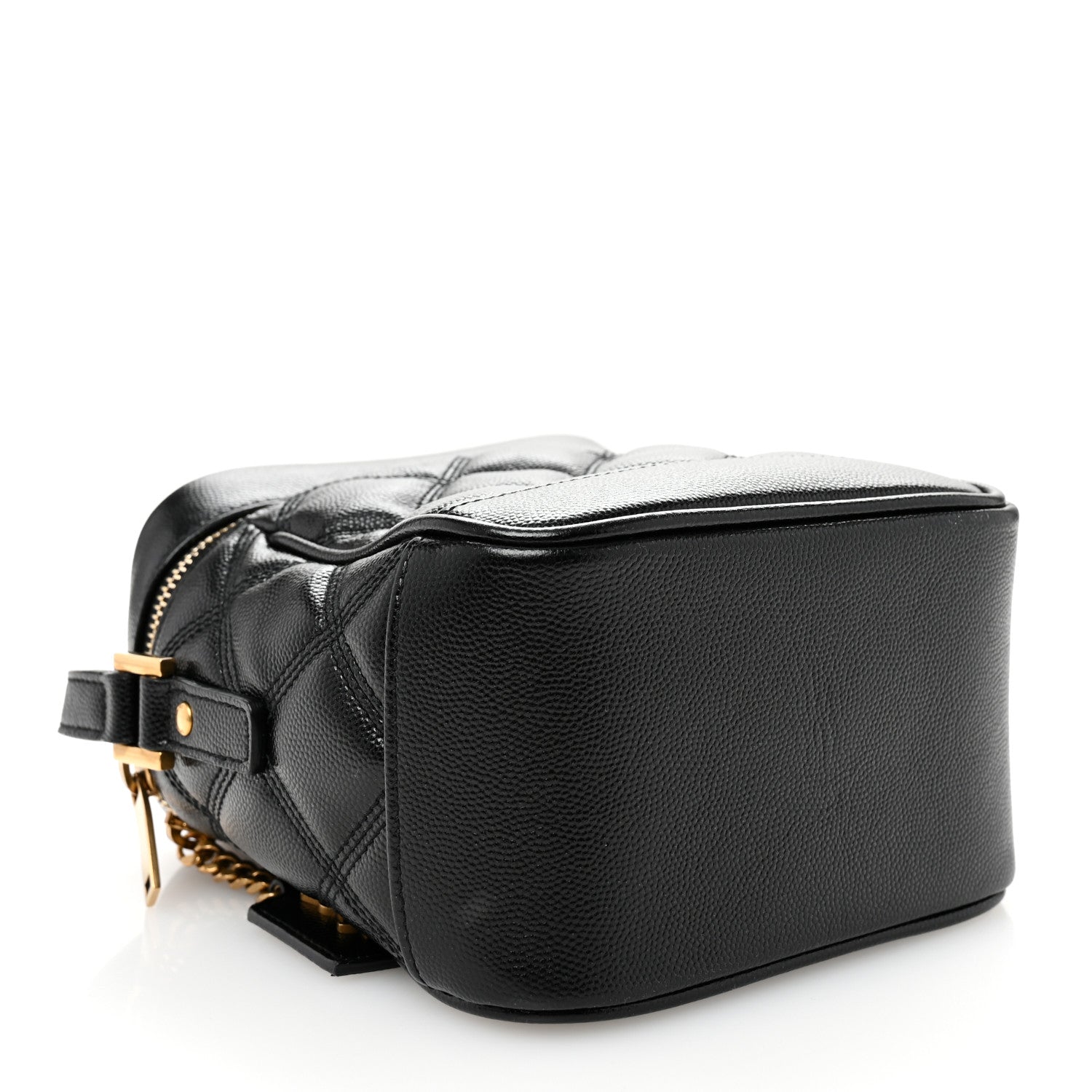 Saint Laurent Grain de Poudre Quilted 80's Vanity Bag Black 4 of 11