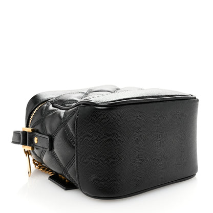 Saint Laurent Grain de Poudre Quilted 80's Vanity Bag Black 4 of 11