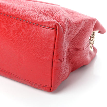 Gucci Pebbled Calfskin Medium Soho Chain Shoulder Bag Tabasco Red 9 of 9