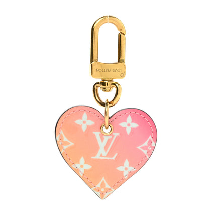 Louis Vuitton Vernis Degrade Love Lock Heart Key Holder Bag Charm Pink White 1 of 4