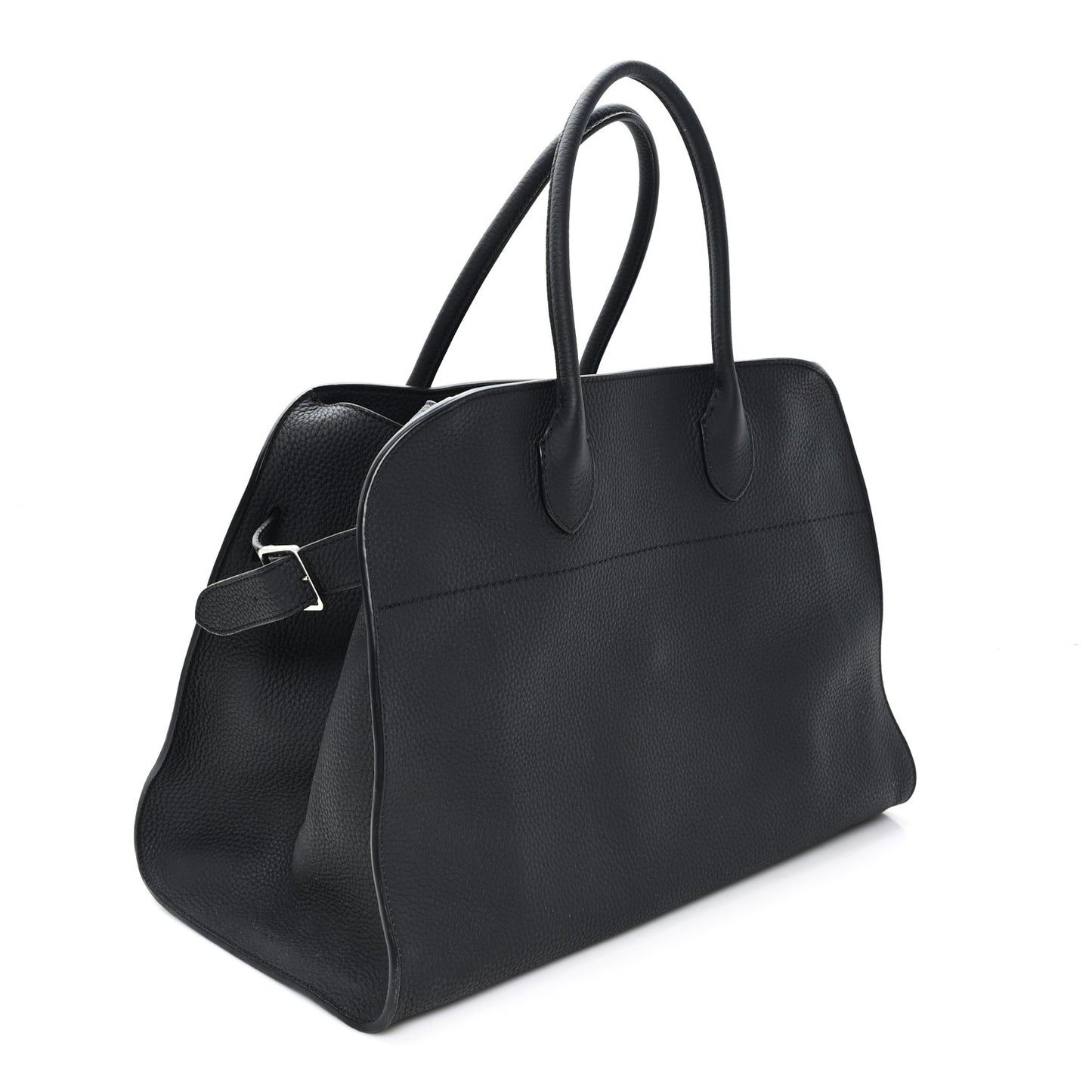 Matte Grained Calfskin Soft Margaux 15 Black
