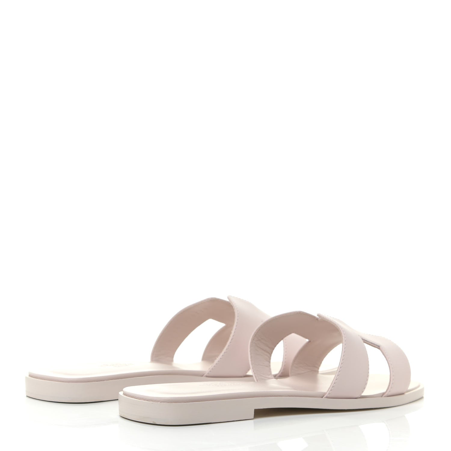 Hermes Box Calfskin Oran Sandals 37 Rose Pale 4 of 12