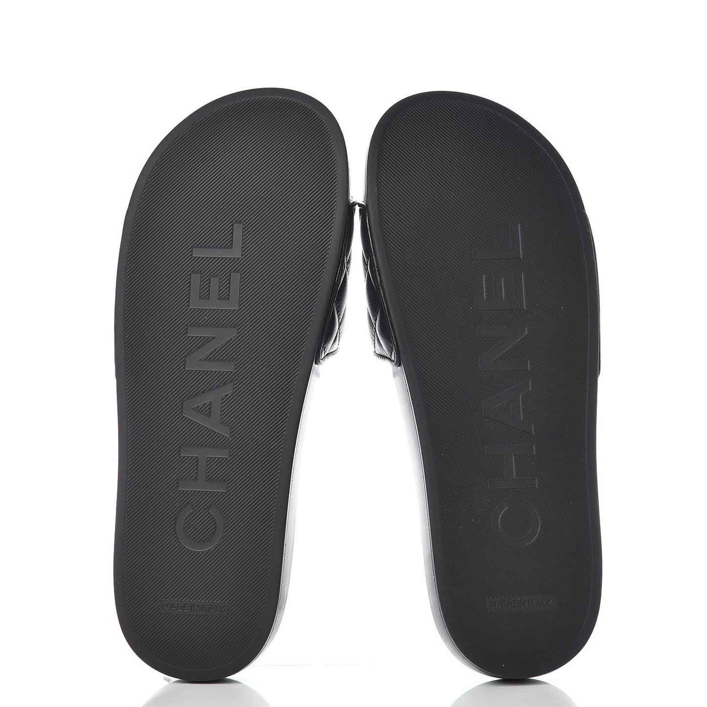 Lambskin Quilted CC Mules Sandals 39 Black