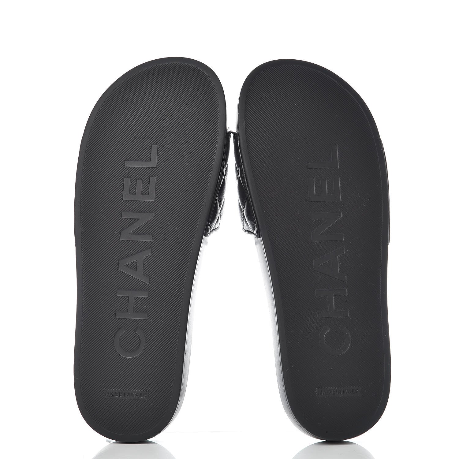 Chanel Lambskin Quilted CC Mules Sandals 39 Black 5 of 9