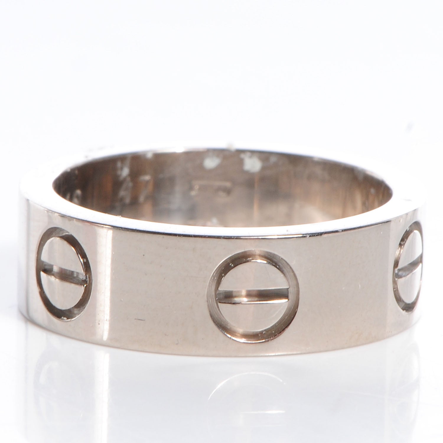 Cartier 18k White Gold 5mm Love Ring Size 47 US 4 4 of 5
