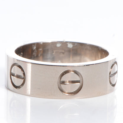 Cartier 18k White Gold 5mm Love Ring Size 47 US 4 4 of 5