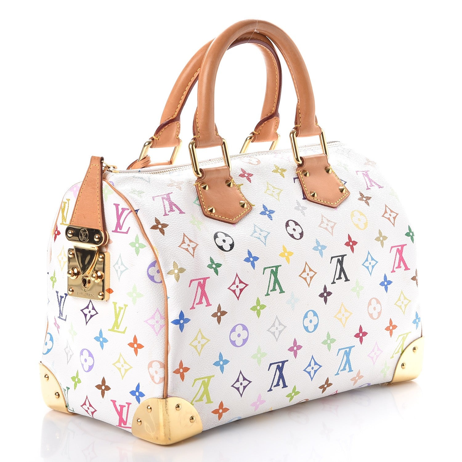 Louis Vuitton Monogram Multicolor Speedy 30 White 3 of 14