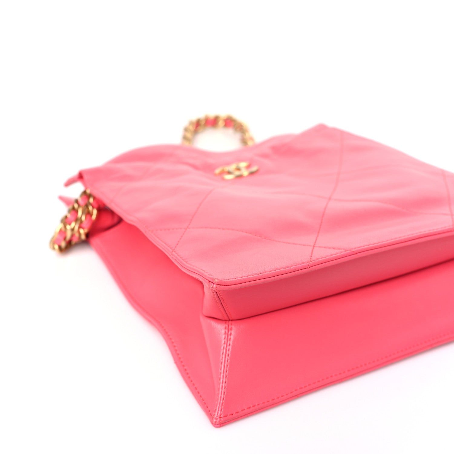 Chanel Calfskin Quilted Drawstring Bag Pink 8 of 9