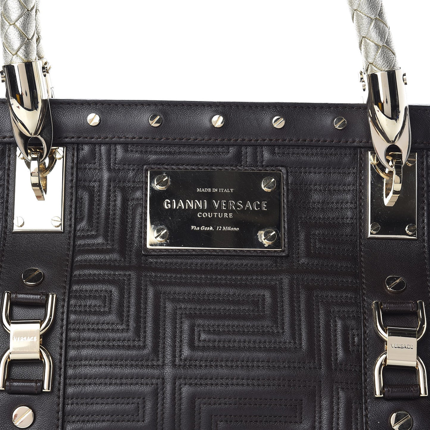 Lambskin Couture Snap Out Of It Bag Brown Gold