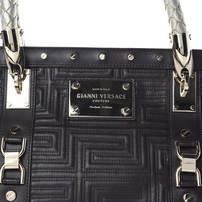 Versace Lambskin Couture Snap Out Of It Bag Brown Gold 9 of 18