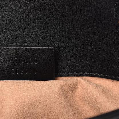 Gucci Calfskin Matelasse Super Mini GG Marmont Shoulder Bag Black 7 of 9