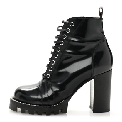Louis Vuitton Patent Calfskin Star Trail Ankle Boots 38 Black 1 of 12