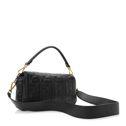 Fendi Nappa FF 1974 Embossed Baguette Black 3 of 10