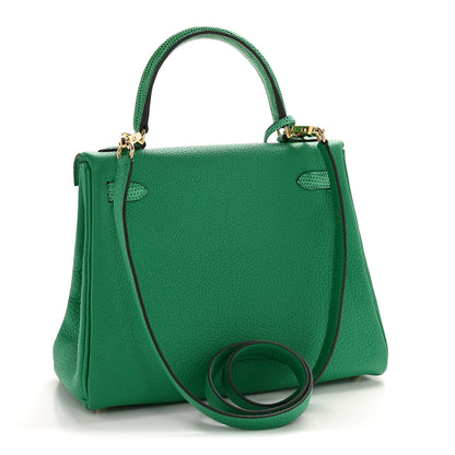 Hermes Togo Lizard Kelly Retourne Touch 25 Menthe 3 of 12