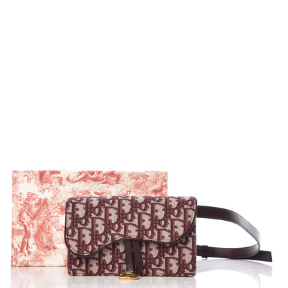 Christian Dior Oblique Saddle Belt Bag Bordeaux 9 of 9