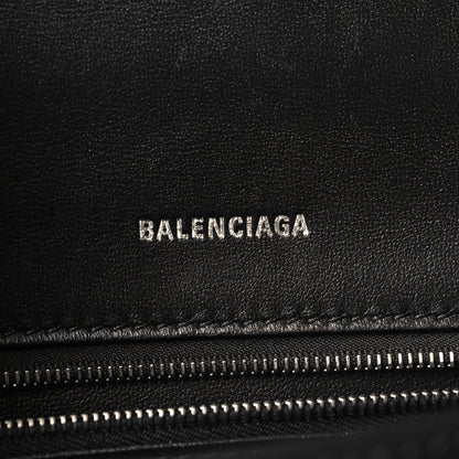 Balenciaga Box Calfskin Graffiti Logo Hourglass Top Handle Bag XS Black Silver 6 of 13