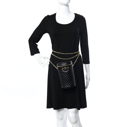 Gucci Calfskin Trapuntata Zumi Belt Bag Black 2 of 11