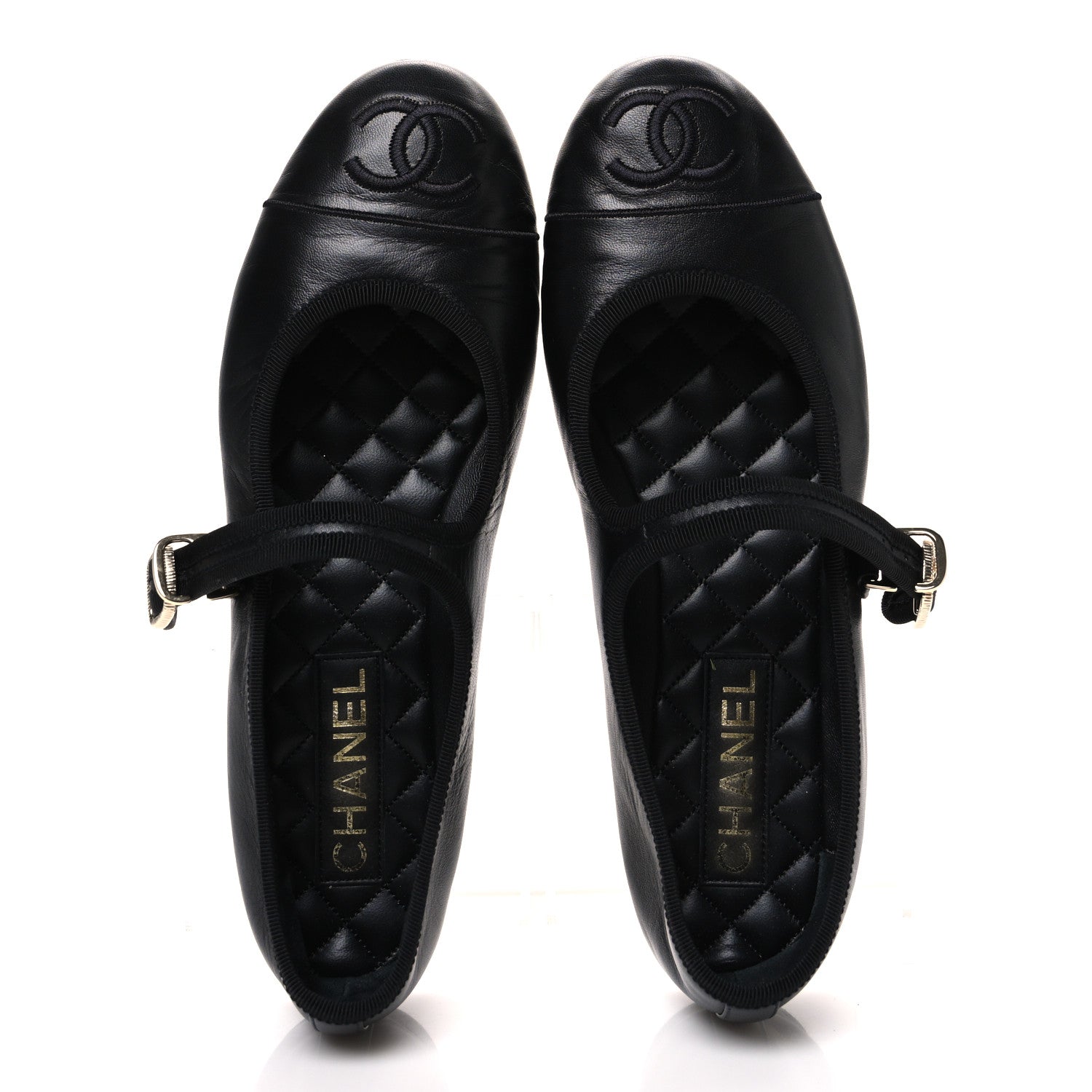 Chanel Lambskin Mary Jane Flats 40 Black 2 of 10