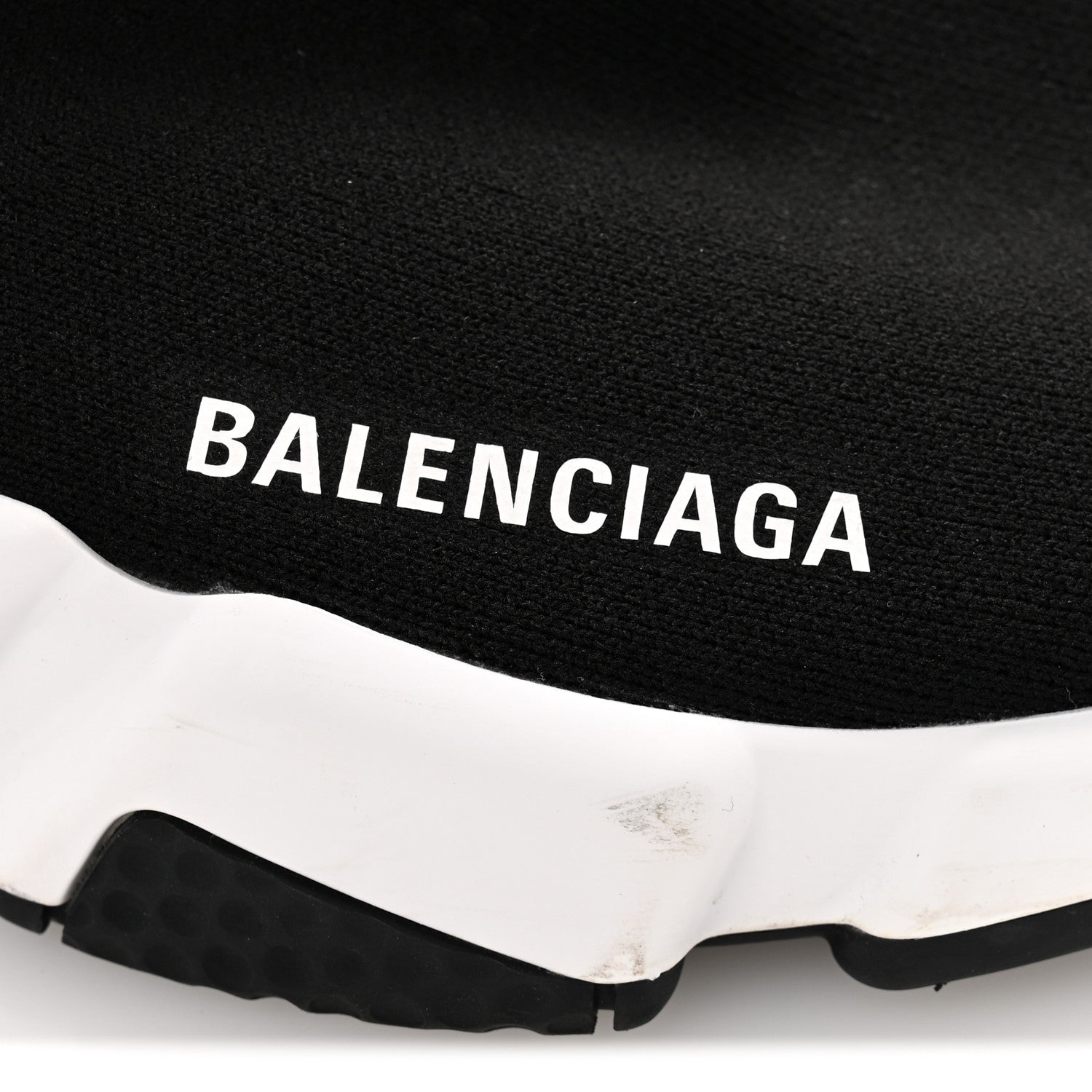 Balenciaga Neoprene Knit Womens Speed Sneakers 39 Black White 9 of 9