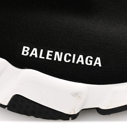 Balenciaga Neoprene Knit Womens Speed Sneakers 39 Black White 9 of 9