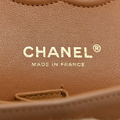 Chanel Iridescent Tweed Lambskin Medium Double Flap Dark Beige 6 of 10