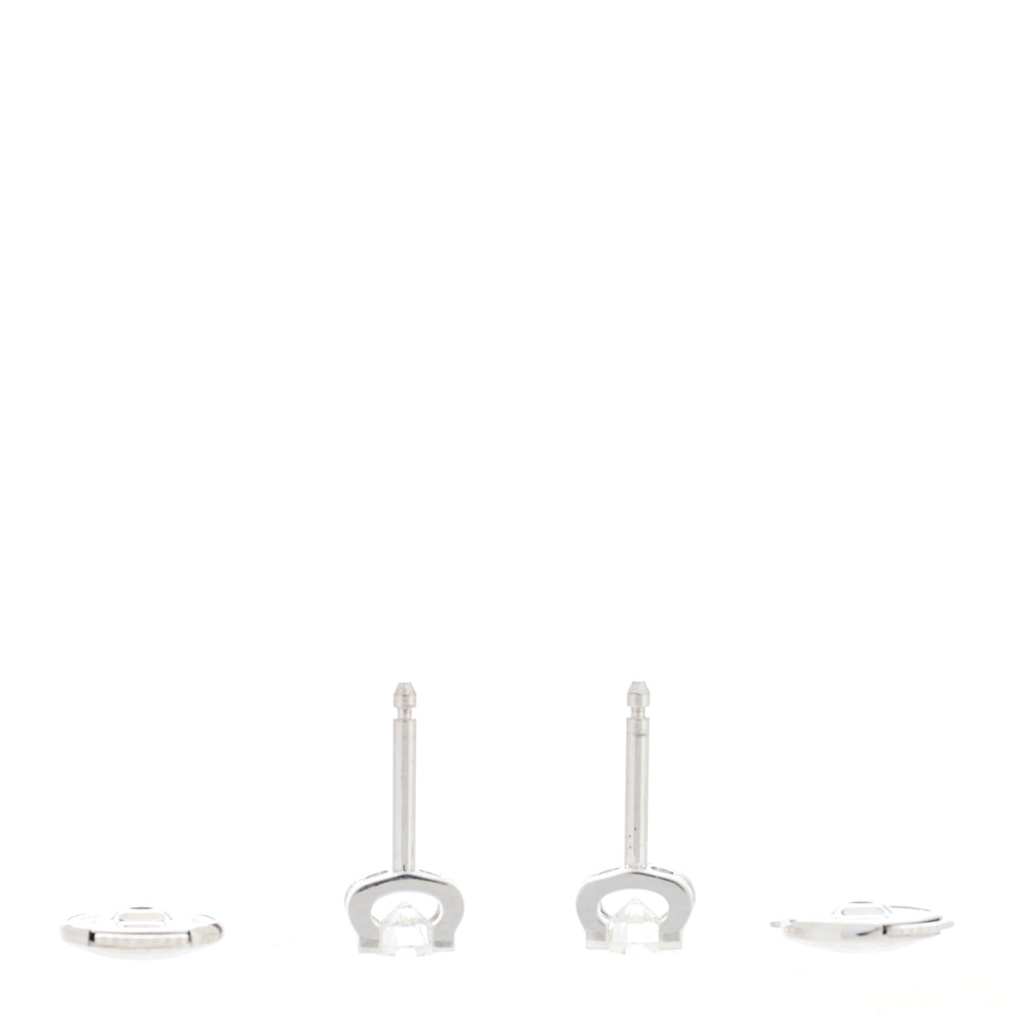 18K White Gold Diamond .48ctw C De Cartier Earrings
