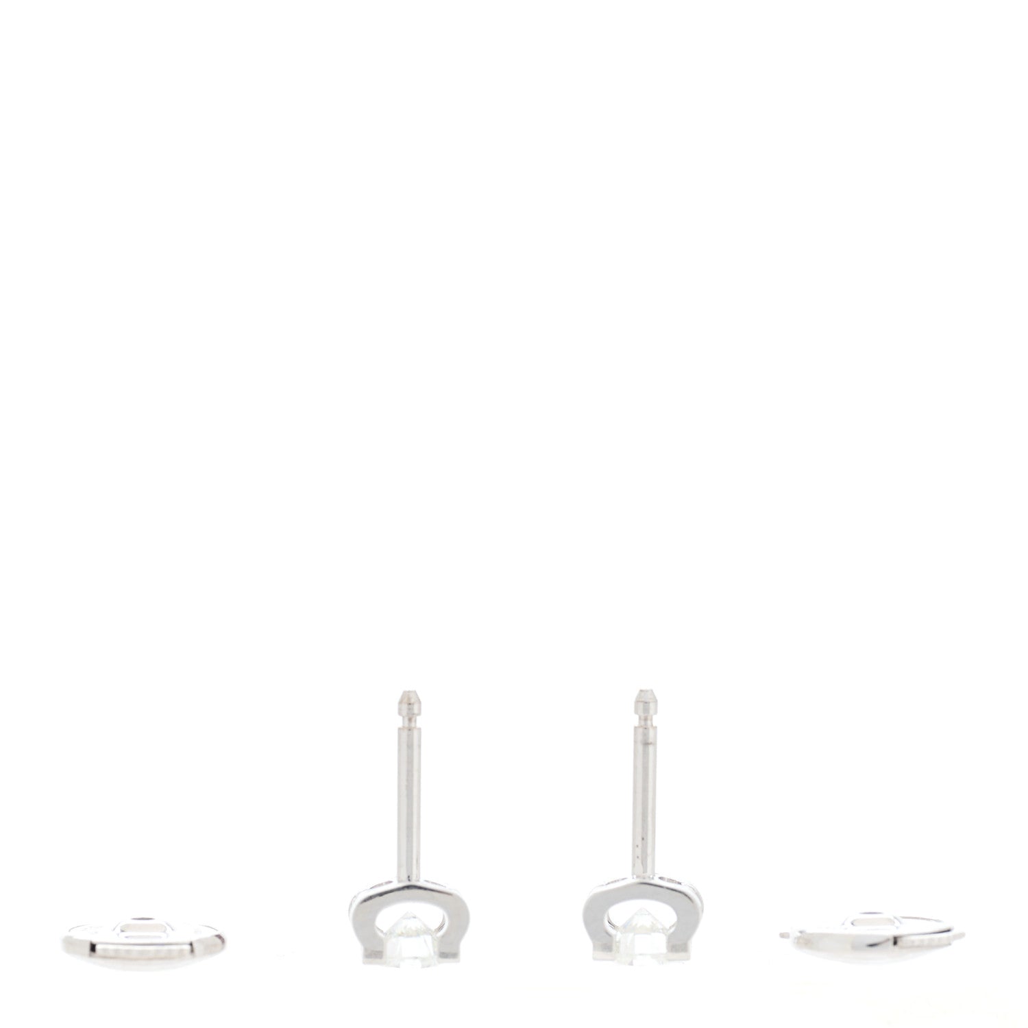 Cartier 18K White Gold Diamond .48ctw C De Cartier Earrings 3 of 5