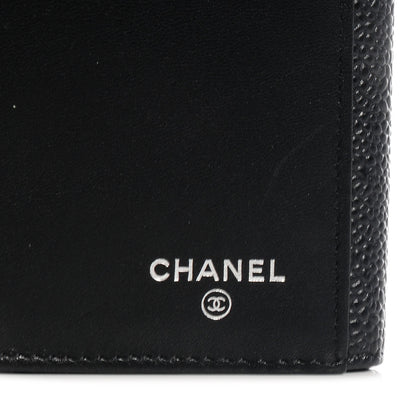 Chanel Caviar CC Long Flap French Wallet Black 6 of 9