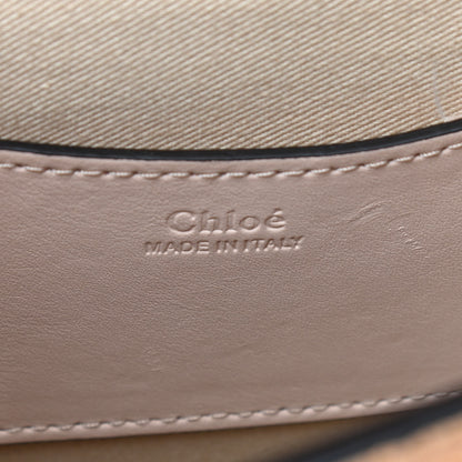 Chloe Calfskin Crocodile Embossed Small Tess Bag Cement Pink 8 of 13