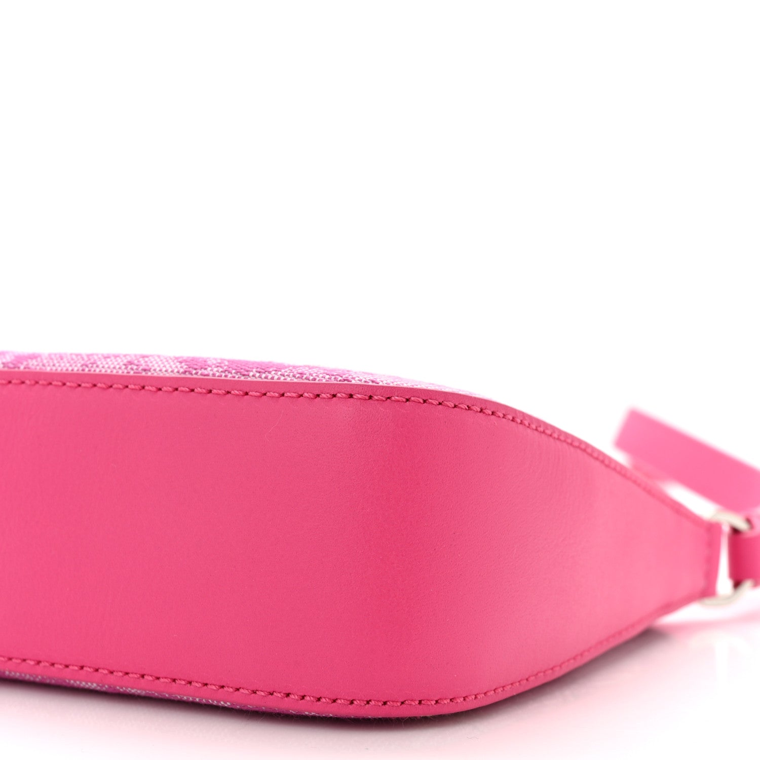 MCM Vintage Jacquard Monogram Mini Aren Shoulder Bag Pink 10 of 10