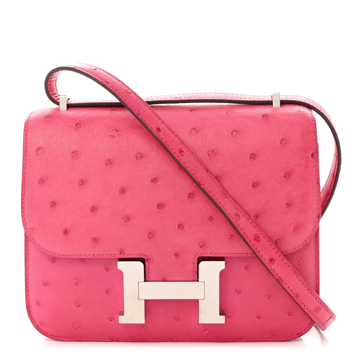 Hermes Ostrich Constance 18 Rose Pourpre 1 of 10
