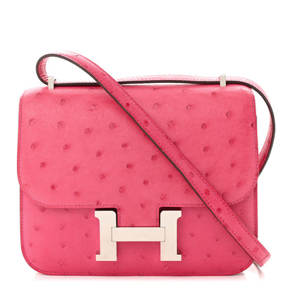 Hermes Ostrich Constance 18 Rose Pourpre 1 of 10