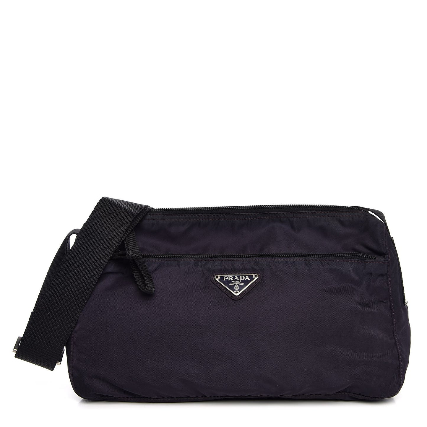 Tessuto Nylon Crossbody Bag Purple Black