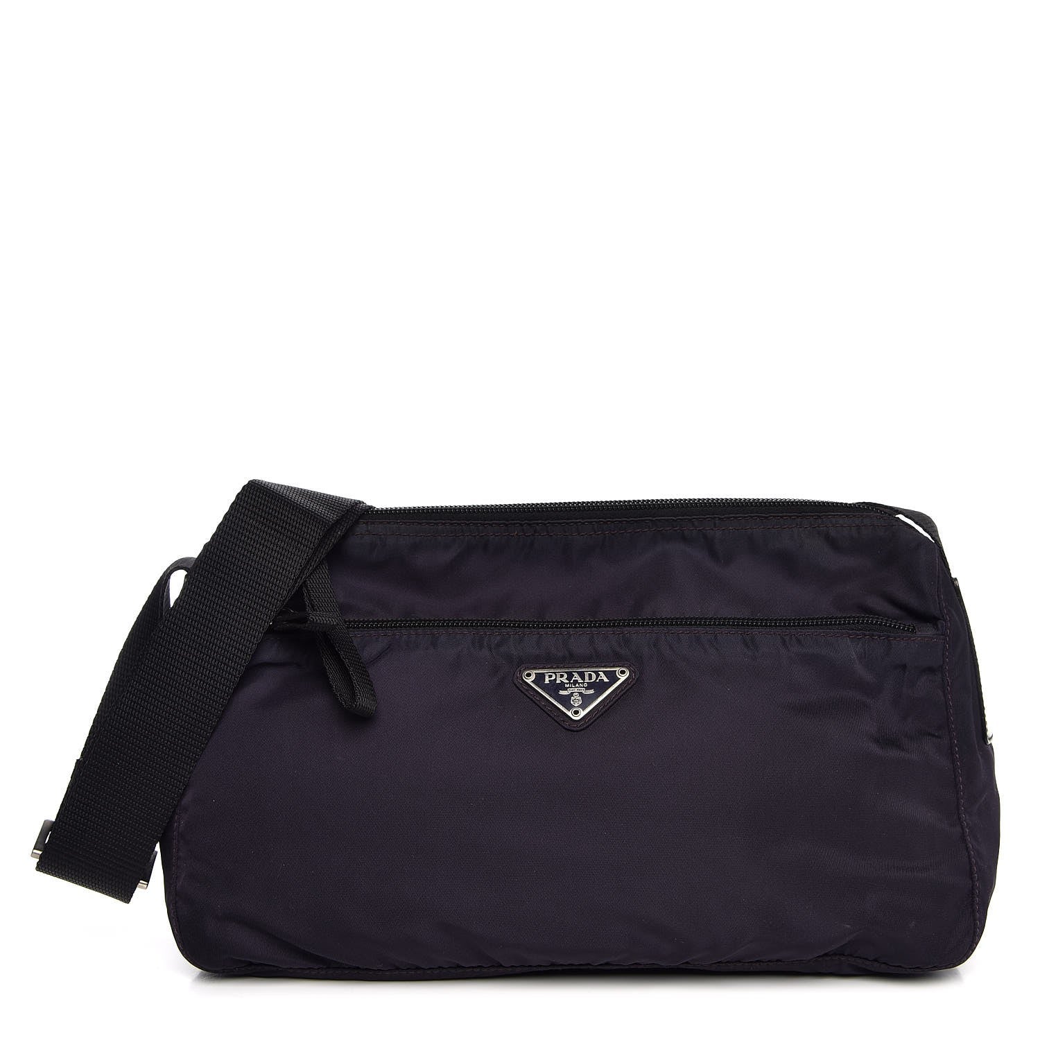 Prada Tessuto Nylon Crossbody Bag Purple Black 1 of 7